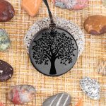 shungite pendant tree of life