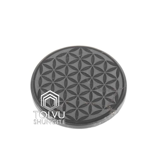 shungite plate flower of life