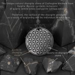 shungite pendant flower of life with quartz