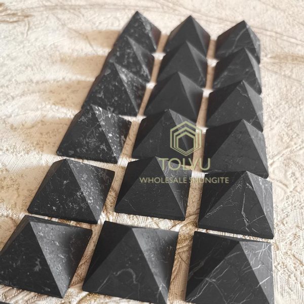 shungite pyramid wholesale unpolished