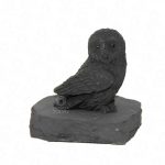 shungite stone figurine owl side view 2