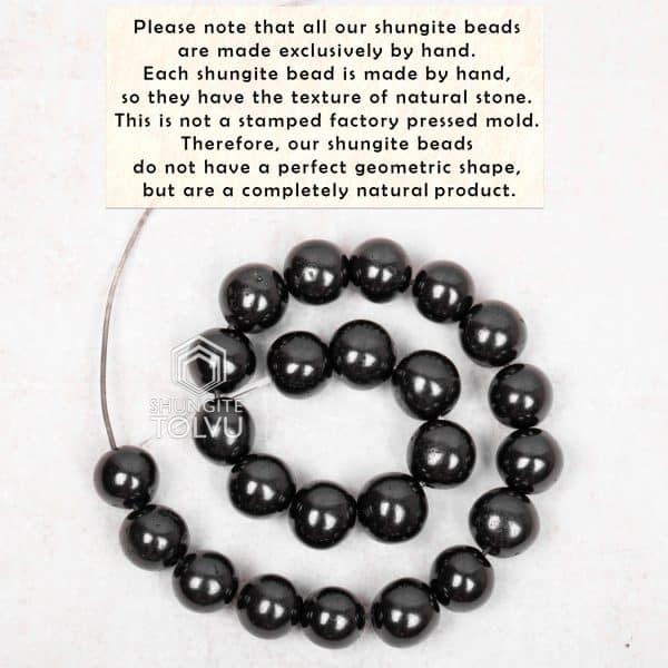 natural black shungite beads