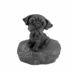 Shungite figurine Pug for gift