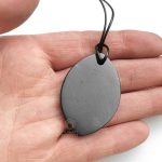 shungite pendant authentic petal big