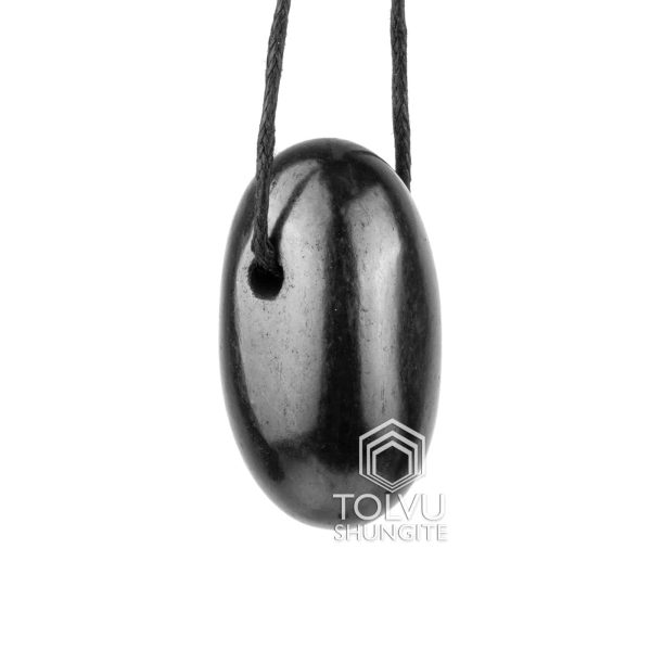 russian shungite pendant necklace black