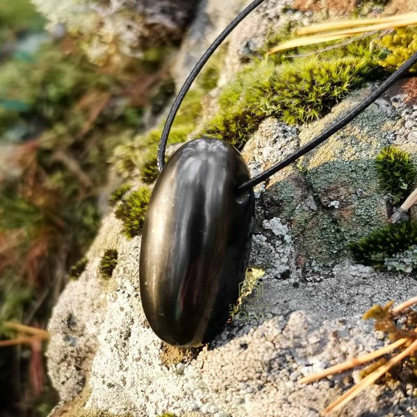 russian shungite pendant of black rock