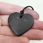 shungite pendant heart of protection stone