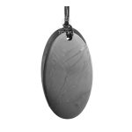 shungite stone necklace oval shape