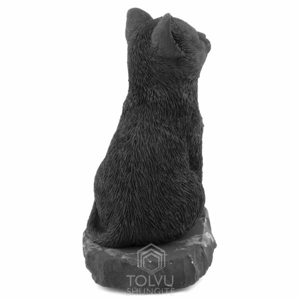 Cat statuette made of shungite stone