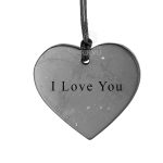 shungite pendant I Love You heart