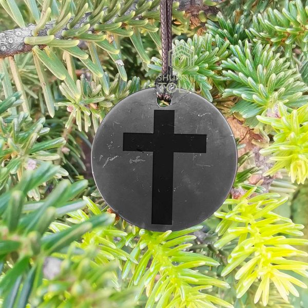 shungite pendant cross