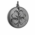 shungite pendant Four - leaf clover