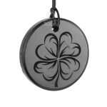 big shungite pendant four leaf clover