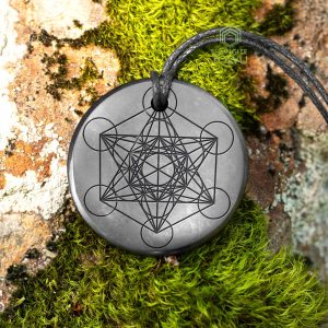 Big shungite pendant Metatron 2 inches