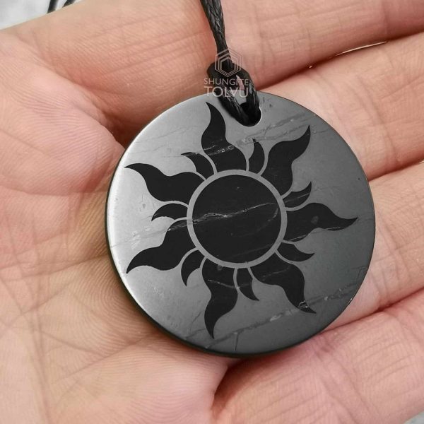 Shungite Sun pendant 1.18 in