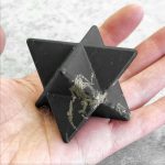 shungite merkaba larfe size unpolished size on hand 3