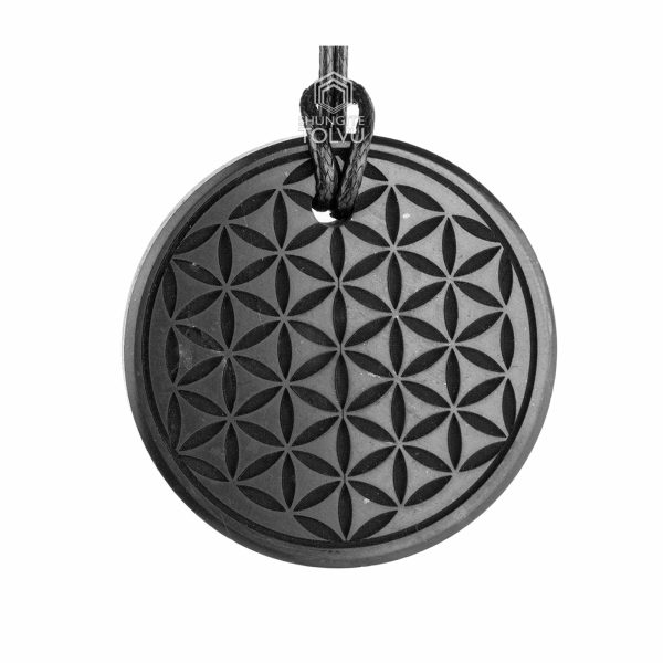 Flower of Life Shungite pendant for emf protection