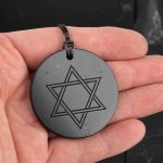 Shungite pendant Star of David 45 mm