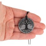 Shungite Tree of Life pendant 1.38 in