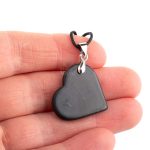 shungite heart pendant necklace