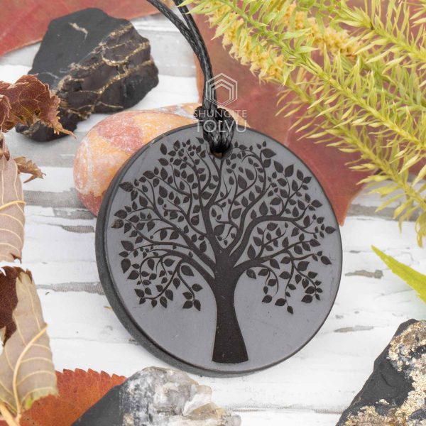 Shungite pendant Tree of Life large size 1.77 in