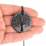 Small Tree of Life pendant of shungite 3.5 cm