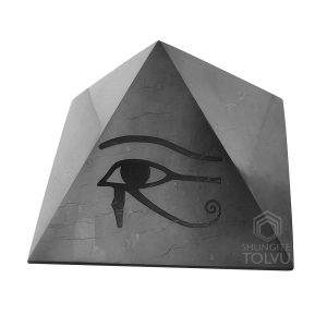 russian shungite stone pyramid engraved 2 in