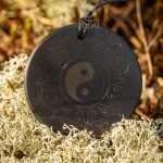 Shungite pendant Yin and Yang large