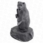 Shungite Bear statuette of small size side view