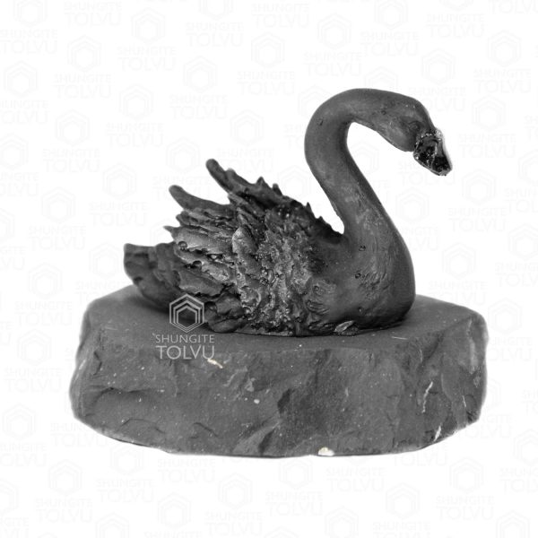 shungite statue swan