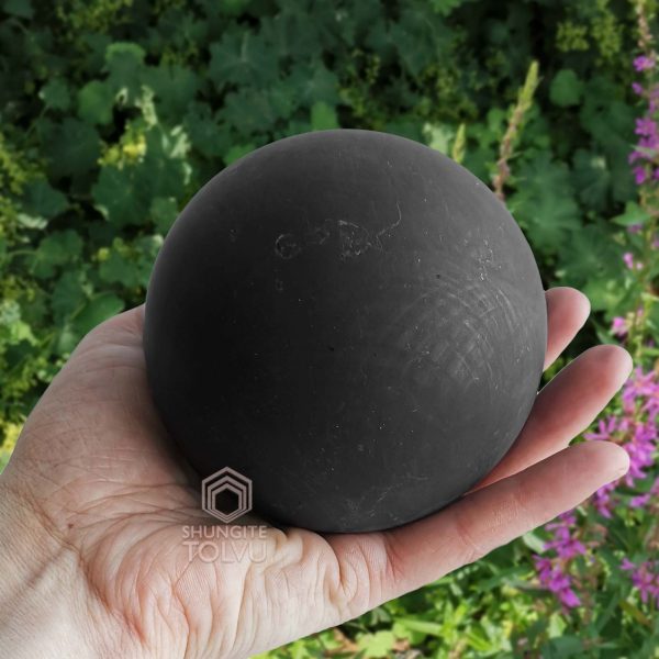 Shungite sphere unpolished 100 mm or 3.94 in