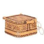 hand carved wooden box big size