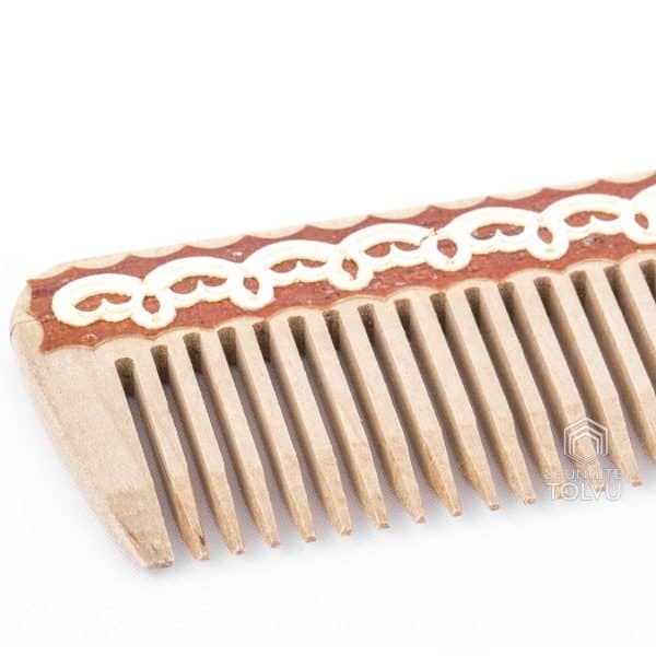 wooden comb close-up