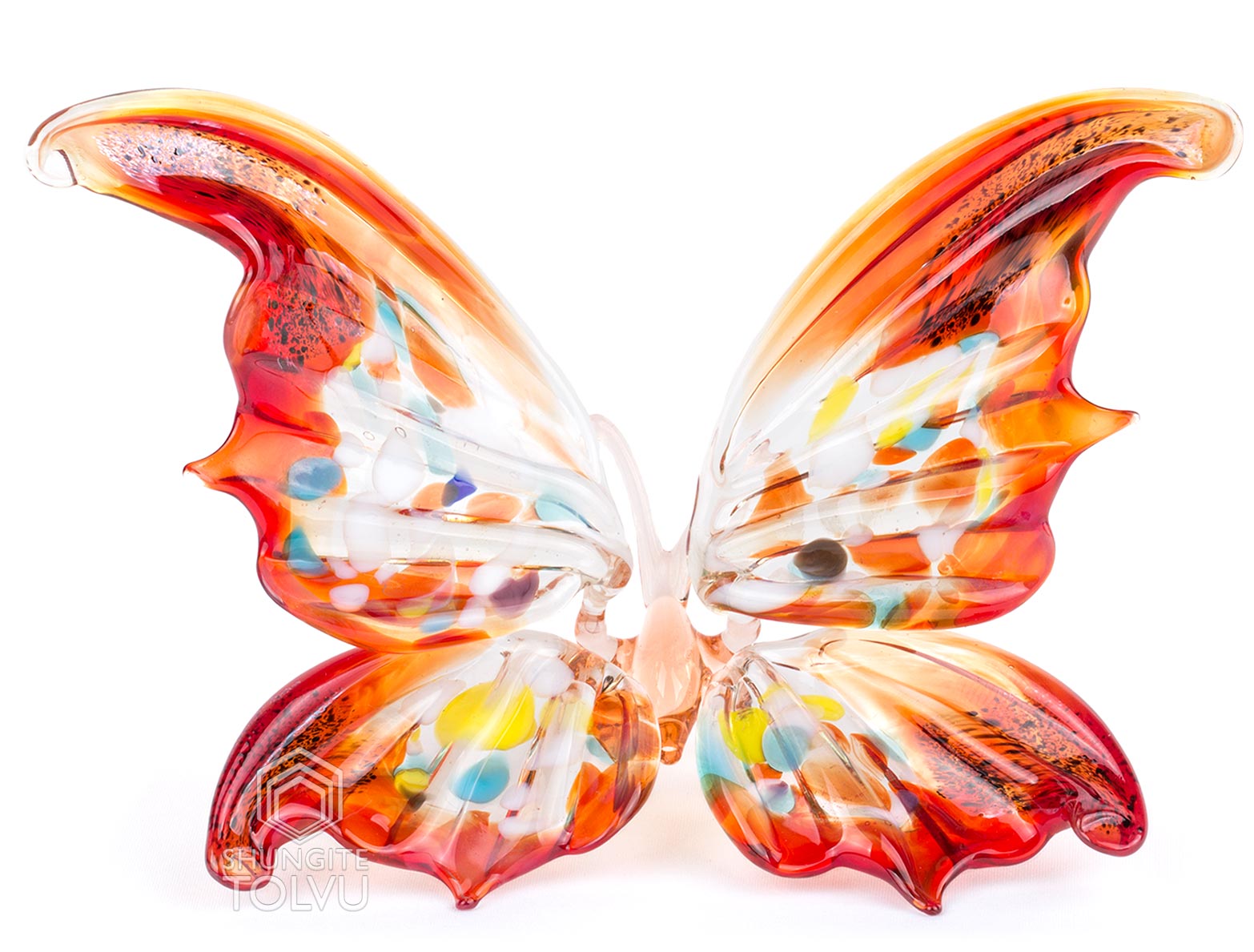 russian art glass butterfly handmade