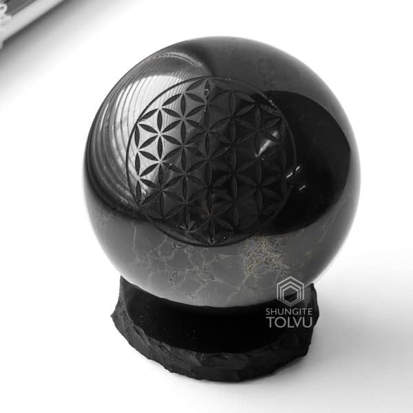 Black Crystal Ball engraved