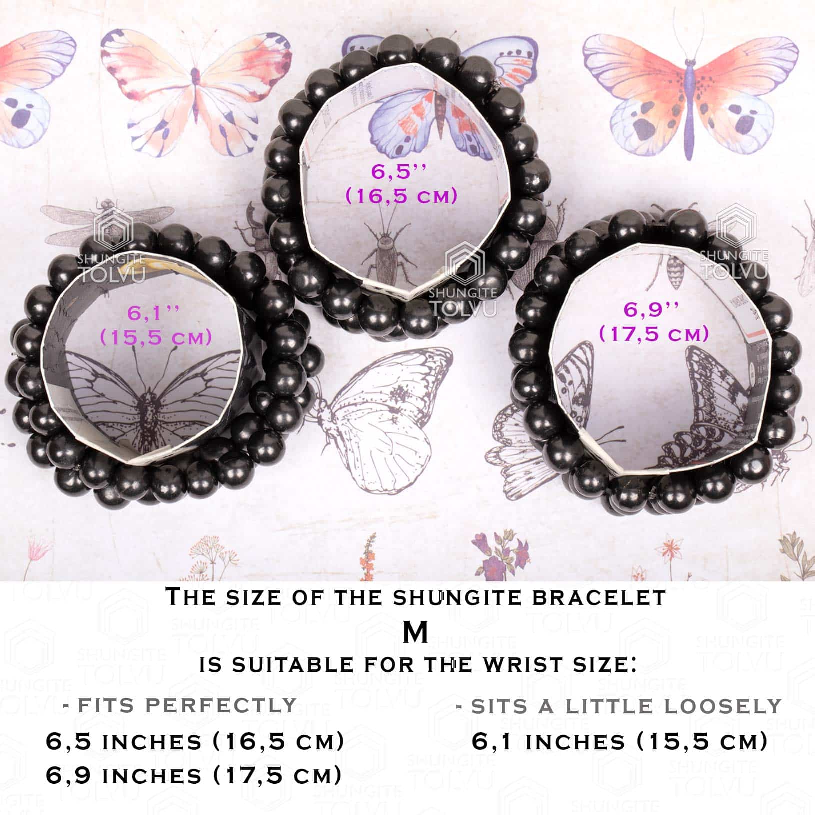 wrist sizes suitable for bracelet